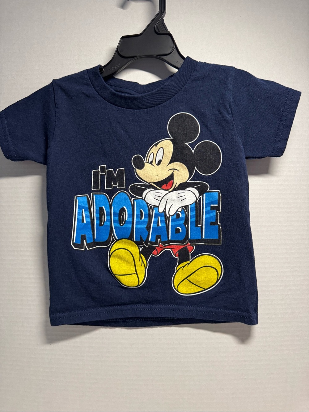 Disney Navy Blue Mickey Mouse "I'm Adorable" Graphic Tee